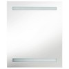 vidaXL Bathroom Cabinet White, Silver MDF, Glass 19.7 x 5.3 x 23.6 in - 4 of 4