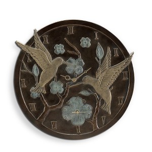 SPI Home Hummingbird Pair Wall Mounted Sculpture – 16" Wide Handcrafted Wall Art for Indoor/Outdoor Display - 1 of 4