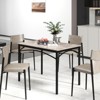 Tangkula 43" Modern Dining Table for 4 w/Large Faux Marble Tabletop Adjustable Foot Pads - 4 of 4