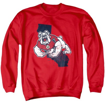 Men's Fresno State University Shape Crewneck Sweatshirt Red Large