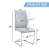 Akoasm 2-pieces Modern Dining Chair Study Chair With Arched Metal Silver Leg-Light Gray - 2 of 4