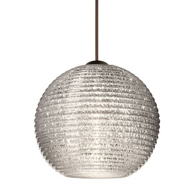 Besa Lighting Kristall 6 1 - Light Pendant in  Bronze