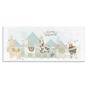 Stupell Industries Llama Squad Whimsical Patterns, 40" x 17" - 1 of 4