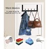 LunaLulinlk Over The Door Hooks, Over The Door Towel Rack with 12 Coat Hooks Door Hanger Hook for Hanging Clothes, Coats, Towels Black - 2 of 4