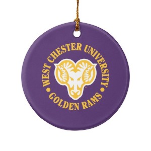 West Chester University Primary Logo Porcelain Holiday Christmas Tree Ornament - 1 of 4