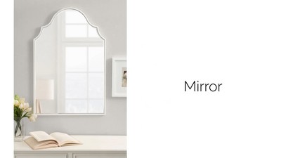 Leanna Silver Arched Wall Mirror with Scalloped Edges