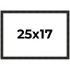 PosterPalooza | 25x17 Thin Barnwood Picture Frame, UV Acrylic, 2 Finishes - Grey and Black - 2 of 4