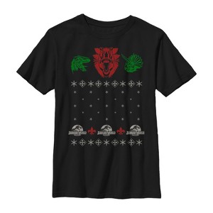 Boy's Jurassic World Ugly Christmas Raptor T-Shirt - 1 of 4