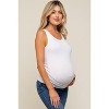 PinkBlush White Basic Seamless Maternity Tank - 2 of 4
