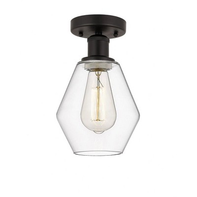 Cindyrella - 1 Light Semi-Flush Mount In Nautiical Style-10.25 Inches Tall and 6 Inches Wide