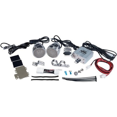 600W Motorcycle Amplifier for Riding with Weatherproof Speakers, USB Charger + MP3 Input