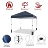 Instant Pop Up Canopy Tent for 1 Person Setup,Pop Up Commercial Canopy Tent,Easy Up Tent w/1-Button Push,Wheeled Bag,4 Sandbags,Bonus 8 Stake,4 Rope - 4 of 4