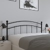 Merrick Lane Metal Headboard Contemporary Arched Headboard With Adjustable Rail Slots - 4 of 4