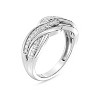 GILDED 1/4, 1/2, 3/4 Carat Total Weight Lab Grown Diamond Statement Ring Band in 14KT Gold Plated or 925 Sterling Silver, Size 7 - 2 of 4