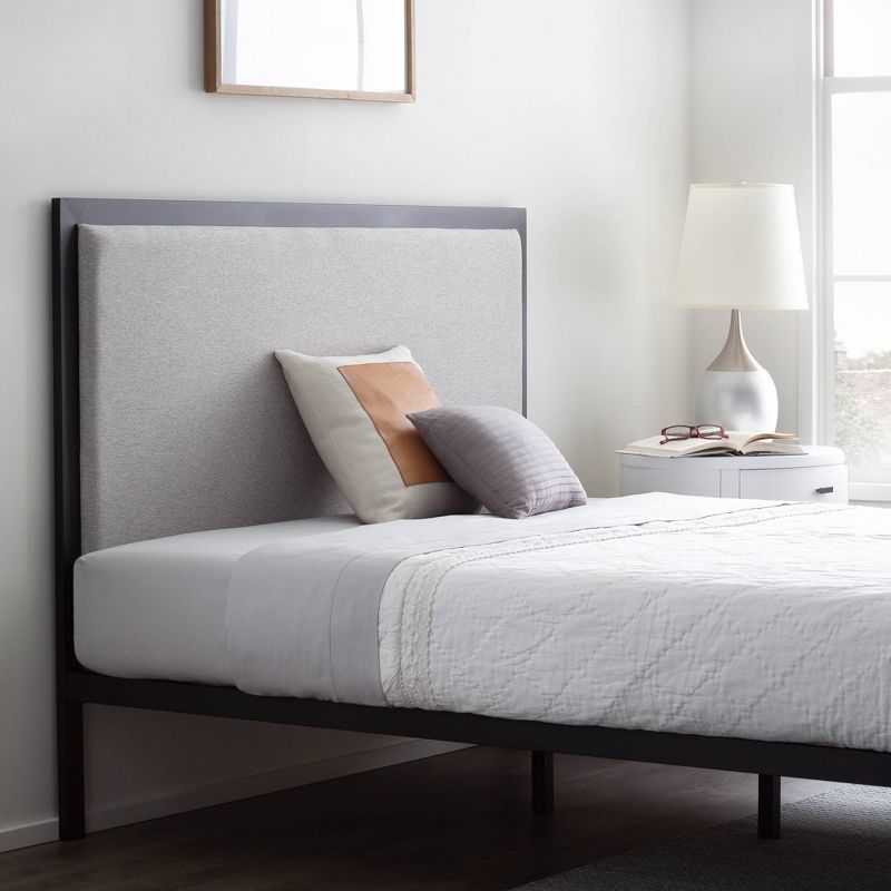 Mara Metal Platform Bed Frame with Upholstered Headboard - Brookside Home, 5 of 8