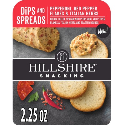 Hillshire Farms Pepperoni, Red Pepper & Italian Herbs Dip with Toasted Rounds - 2.25oz