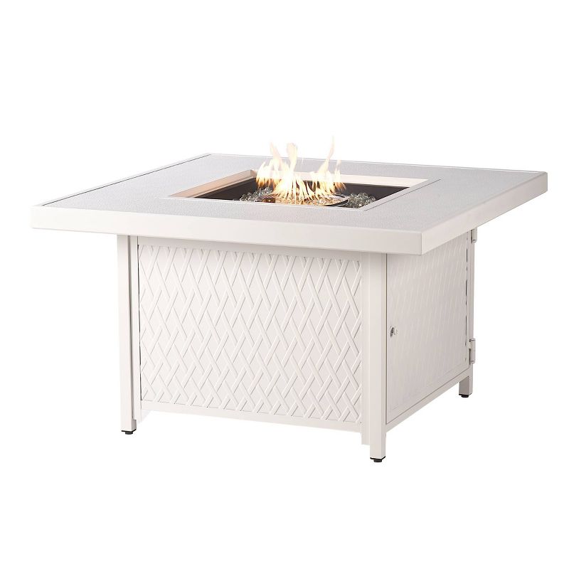 42" Square Aluminum 55000 BTUs Propane  Timeless Fire Table with 2 Covers - Oakland Living
, 1 of 9
