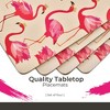 Pimpernel Sara Miller London Flamingo Collection Placemats, Set of 4 – (15.7" x 11.7") Cork-Backed Table Mats Featuring Tropical Pink Bird Artwork - 2 of 4
