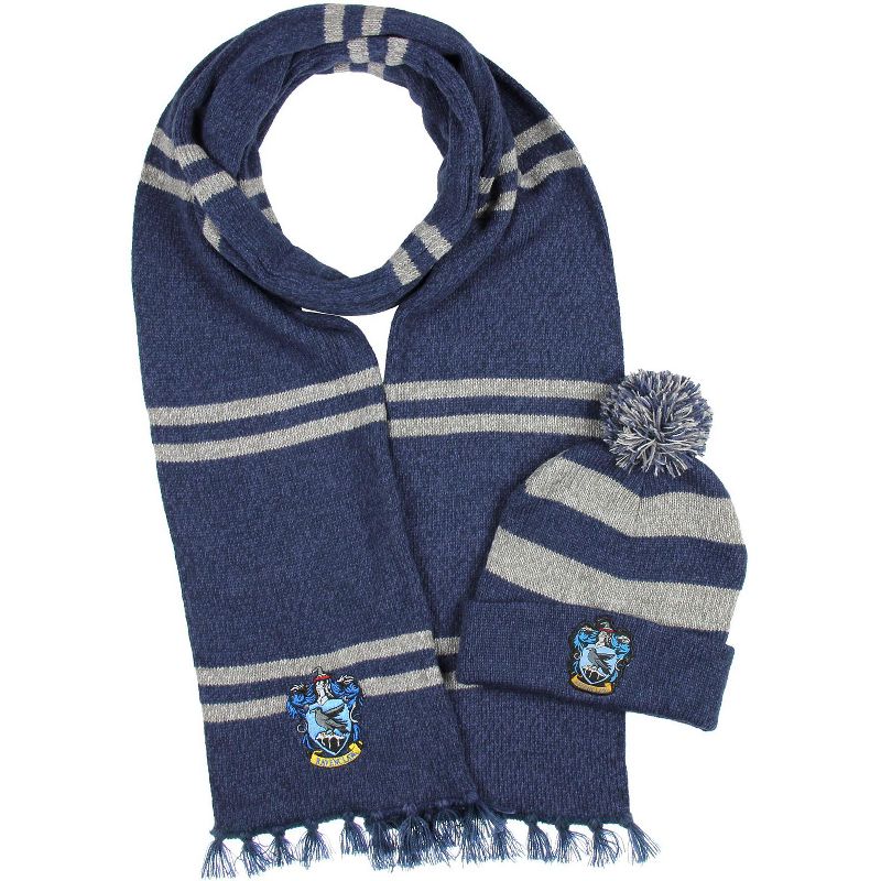 Harry Potter Scarf And Beanie Set - Gryffindor, Slytherin, Ravenclaw, Hufflpuff Houses Avalible, 1 of 6