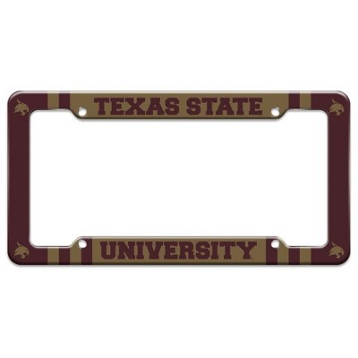 Texas State University Primary Logo License Plate Tag Frame