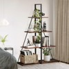 56''Narrow A-Shaped Ladder Bookcase - 4-Tier Space-Saving Shelf with PB Board & Metal Frame for Bedroom, Office, Living Room - 3 of 4