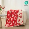 Snuggle Sac Love Heart Throw Blanket Soft Knitted Blanket Cozy Decorative Throw, Valentine’s Romantic Gifts 50x60 inches - 4 of 4