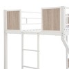 Okak Twin over Full Metal Bunk Bed with Trundle 2 - Side Ladder and Full-Length Guardrail, No Box Spring Needed, Large Under Bed Storage - 4 of 4