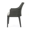 Outdoor Dining Chair Set Of 2, Outside Patio Tables, Powder Coated Iron Frame & PE Wicker For Deck Garden Lawn Backyard Porch Balcony Restaurant - 2 of 4