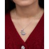 Disney The Little Mermaid Ariel Rainbow Crystal Silver Plated Pendant Necklace, 18" - 3 of 4