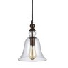Chloe Lighting Manette Industrial-Style 1 Light Rubbed Bronze Ceiling Mini Pendant 8" Shade - 3 of 3