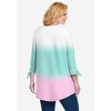 Woman Within Plus Size French Terry Tie-Sleeve Sweatshirt - 3 of 4