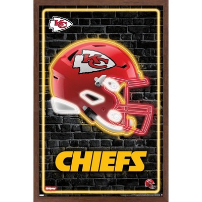 Trends International Nfl Kansas City Chiefs - Travis Kelce 16 Framed Wall  Poster Prints Mahogany Framed Version 14.725 X 22.375 : Target