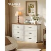 6-Drawer Dresser, 54 Inch Farmhouse Chest of Drawers with Metal Handles, TV Stand for Bedroom Living Room, Rustic White - 2 of 4
