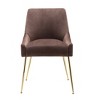 WestinTrends Upholstered Performance Velvet Accent Chair With Metal Leg - 4 of 4