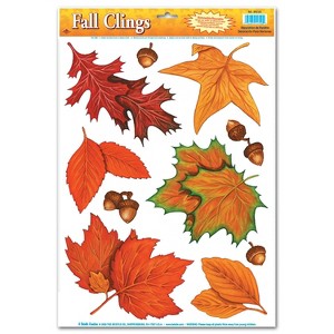 Beistle 12" x 17" Fall Leaf Clings; 70/Pack 99126 - 1 of 1