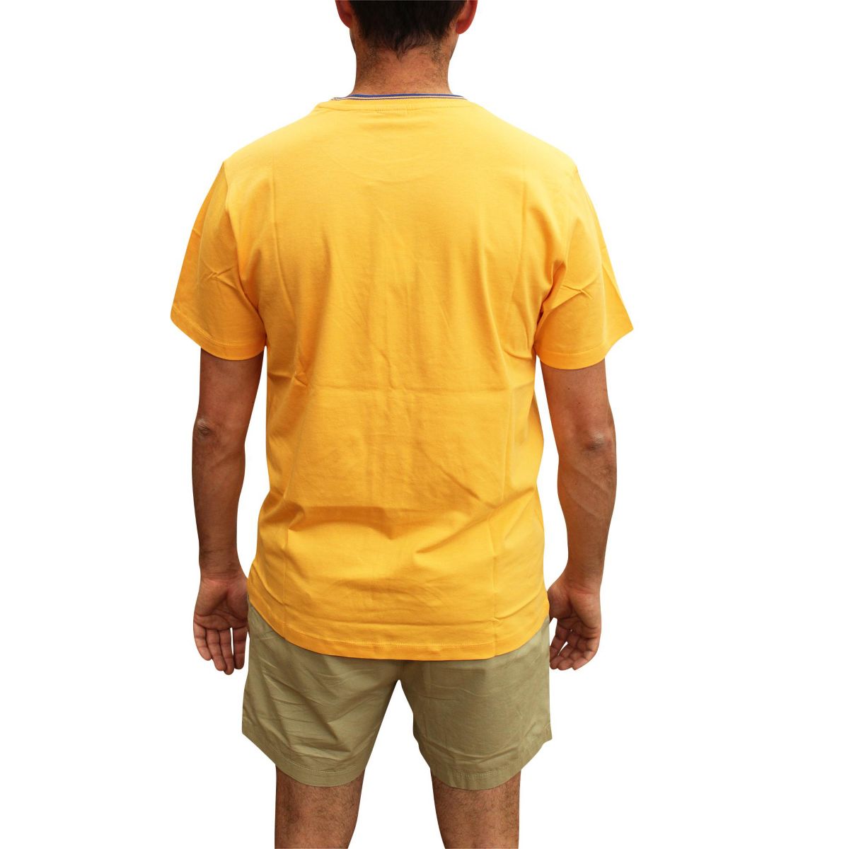 U.S. Polo Assn. Men's Short Sleeve Crew Neck Yarn-Dye Collar Tipped Jersey T-Shirt - thumbnail 2