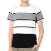 Lars Amadeus Men's Summer Color Block Round Neck Short Sleeves T-Shirt - 2 of 4