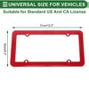 Unique Bargains Stainless Steel Car License Plate Frame Bracket with Screws Caps 4 Hole Round Hole Wide Frame - 4 of 4