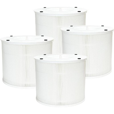 Nispira 12020 Filter Replacement for Clorox Air Purifier 11020 11021 2-In-1 True HEPA, 4 Packs