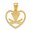 Black Bow Jewelry 14k Yellow Gold Plated Sterling Silver Virginia Wahoos NCAA Pendant - 3 of 4