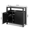 GlasFlength Decorative Storage Cabinets, Stylish and Functional Storage for Every Room, Bedroom, Living Room, Kitchen, Black,31.7”*14”*31.9" - 2 of 4