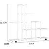 Large Plant Stand with Wheels, Tiered Plant Stand 9 Potted Multiple Flower Pot Holder Rack Outdoor Planter Display Stand - 2 of 4