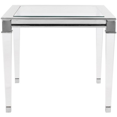 Charleston Acrylic End Table - Silver - Safavieh