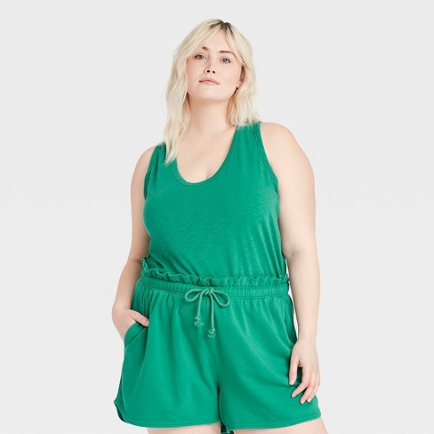 entusiasme Mod sælge Women's Plus Size Tank Top - Universal Thread™ Green 1x : Target