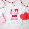 Simply Sage Market Women's Graphic Sweatshirt Love Is All You Need Smiley - 2 of 4
