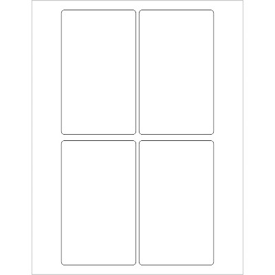 Box Partners Laser Labels Rectangle 3" x 5" White 400/Case LL117