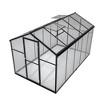 VYNXARIA 6x10 ft Outdoor Polycarbonate Greenhouse Kit with Aluminum Frame,Walk-in Garden Green,Black - 4 of 4