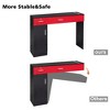 Karl Home White Barber Station Wall Mount 2 Drawers 1 Storage Cabinet 3 Open Shelves - 4 of 4
