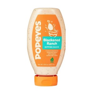 Popeyes Louisiana Kitchen Blackened Ranch Dipping Sauce, 18 oz Bottle (Pack of 2) - 1 of 4