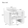 Anybear Modern Accent Chair with Back and Pillow - 3 of 4